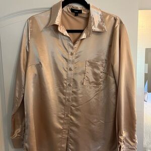 Satin Beige Women’s Top